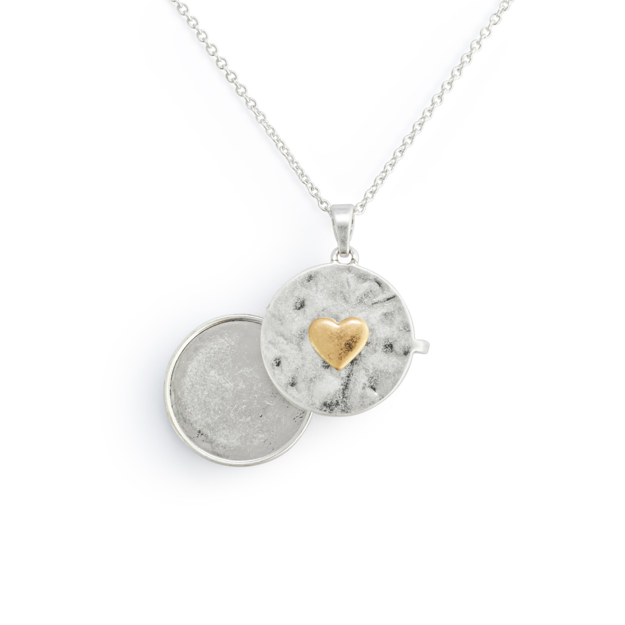 Love you Locket Necklace - Silver thumbnail