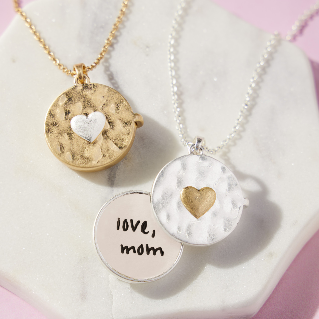 Love you Locket Necklace - Silver thumbnail