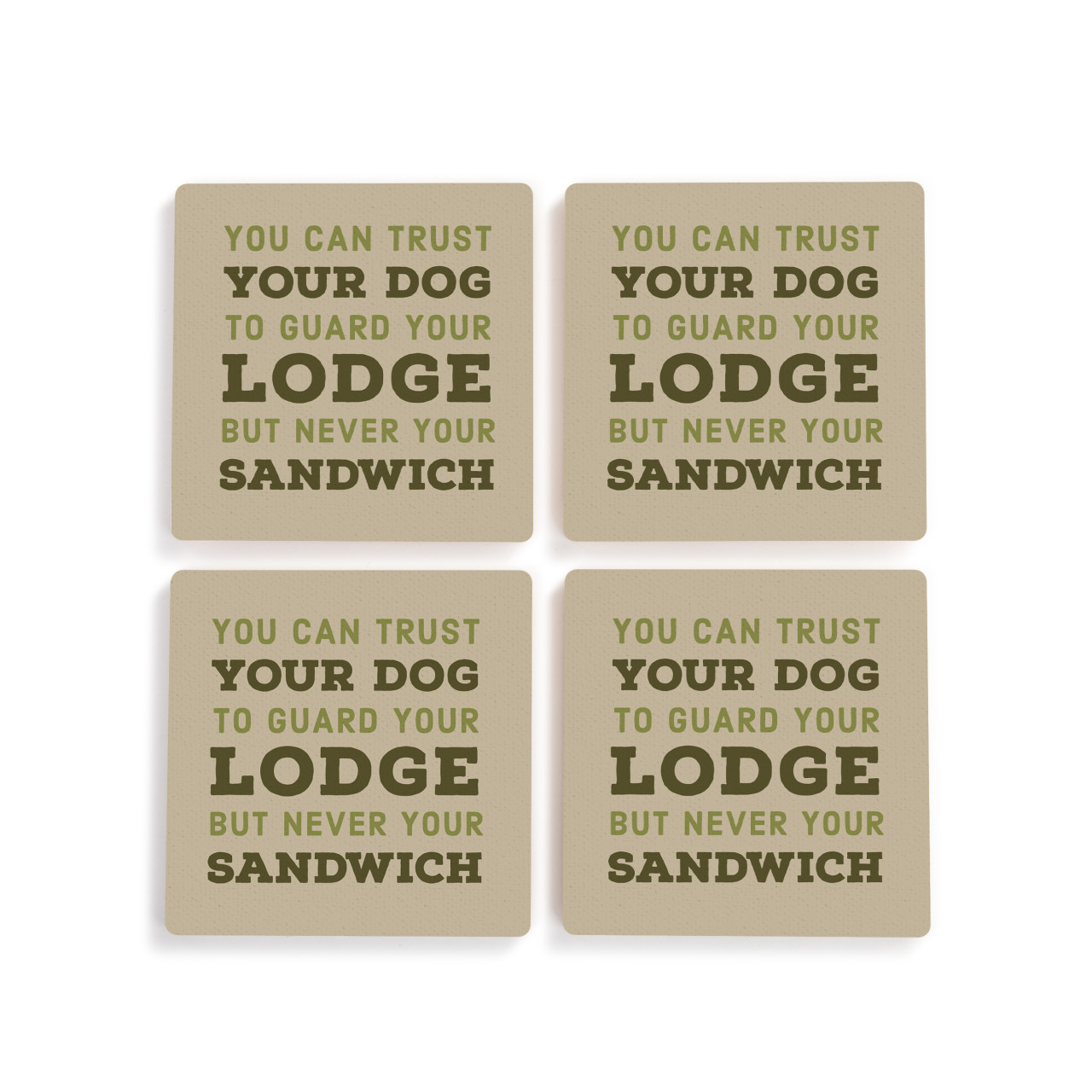 Trust Your Dog Coasters - Set of 4 thumbnail
