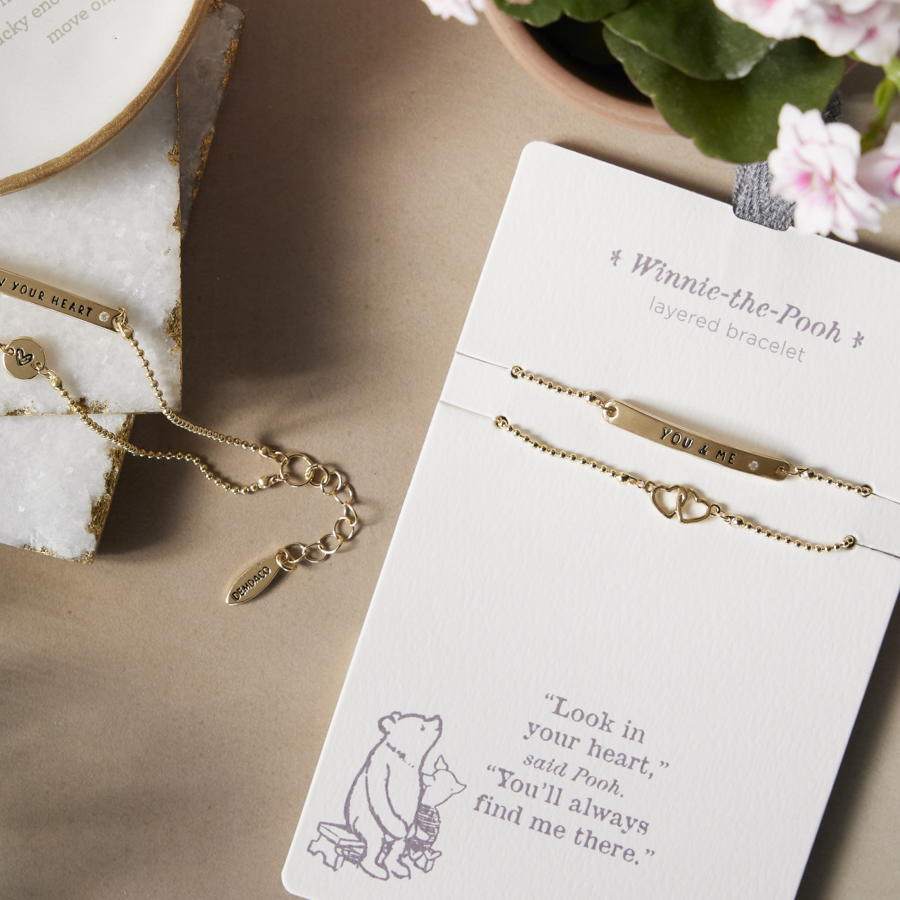 Winnie-the-Pooh You & Me Adjustable Layered Bracelet 7" thumbnail