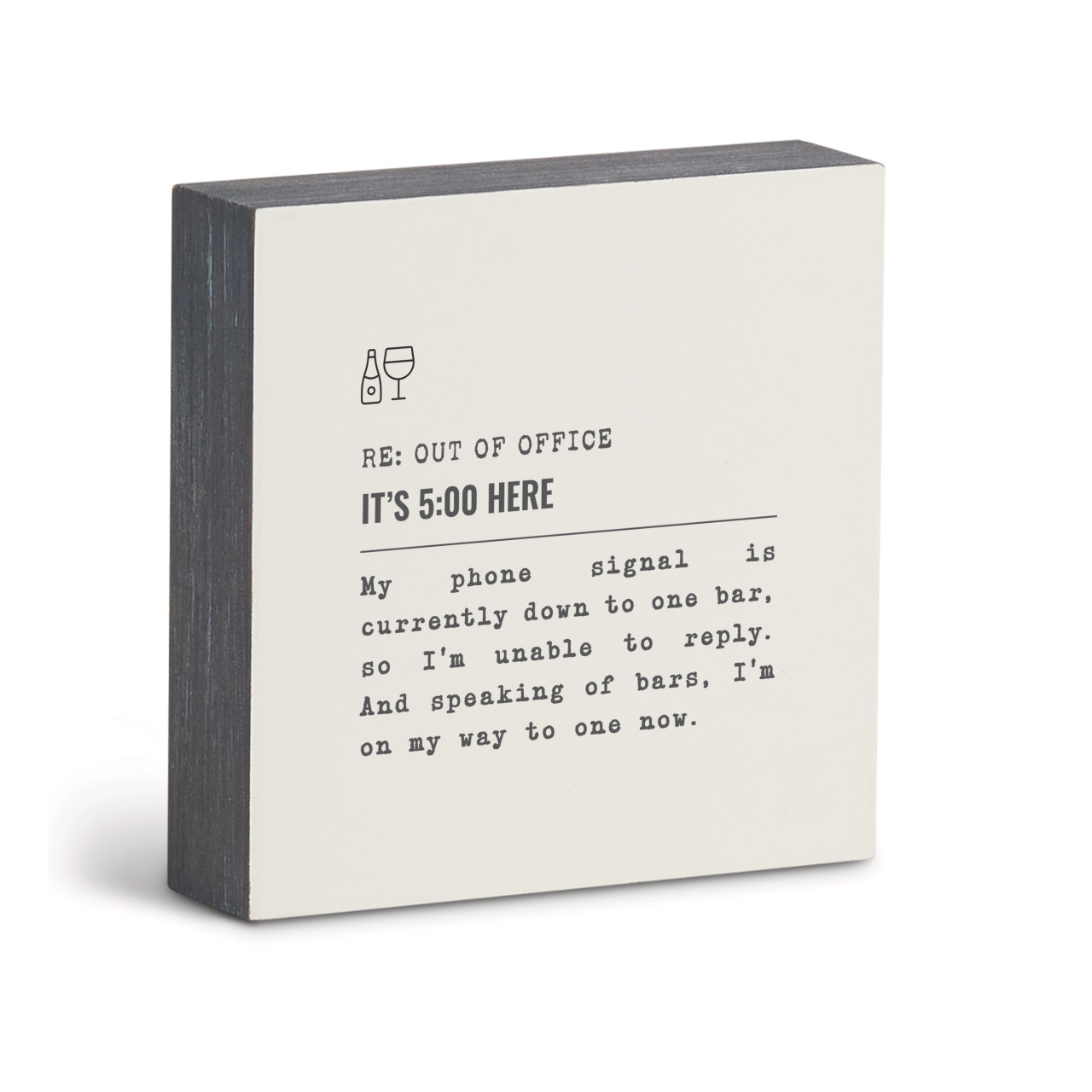 5 O'clock Here Bar Wall Art - 6"sq. thumbnail