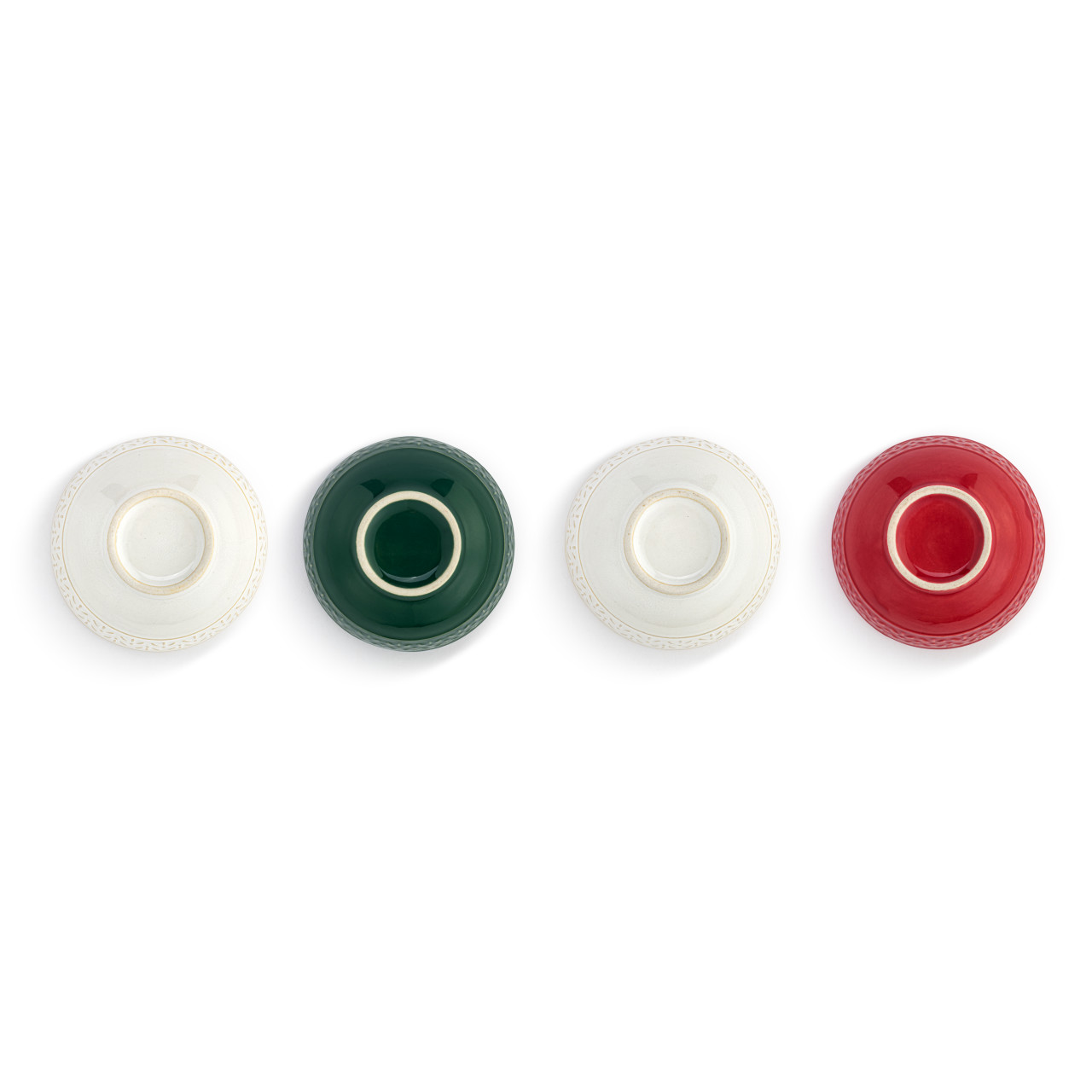 Ceramic Christmas Pinch Bowls - Set of 4 thumbnail