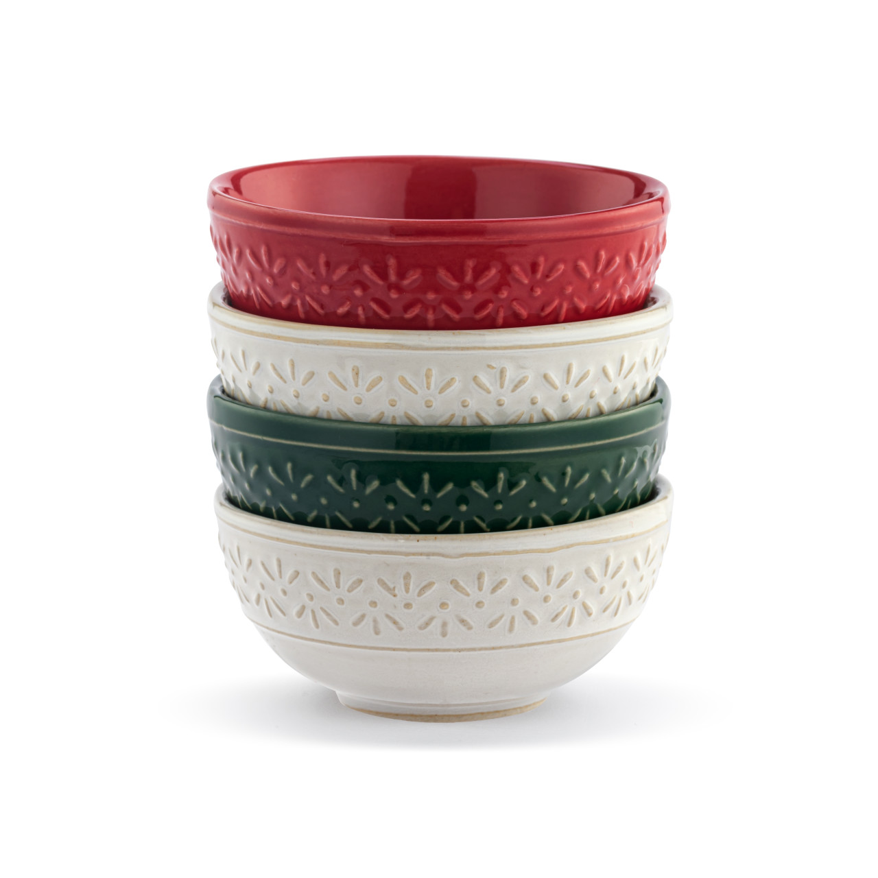 Ceramic Christmas Pinch Bowls - Set of 4 thumbnail