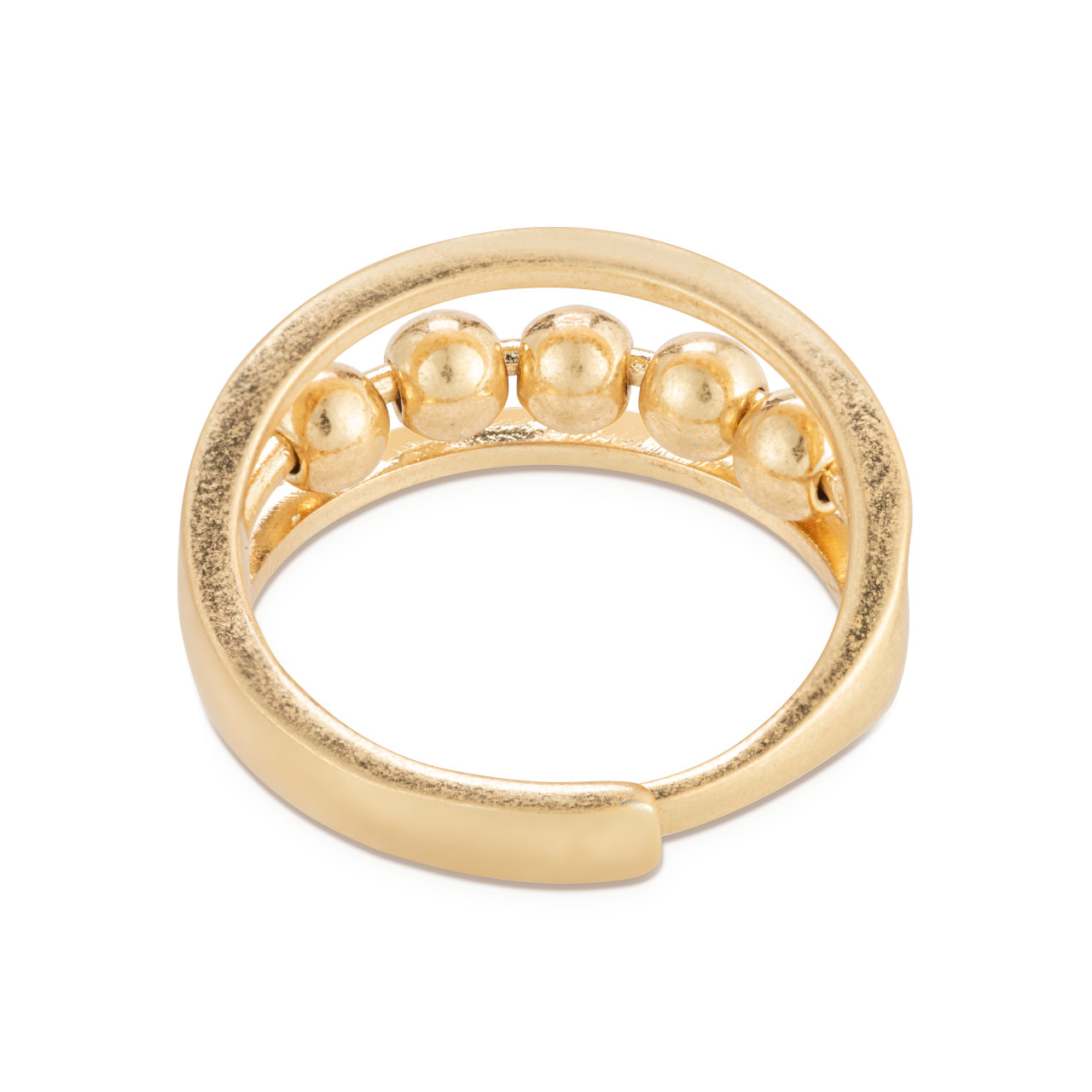 BeCalm Gold Adjustable Spinning Fidget Ring 1" thumbnail