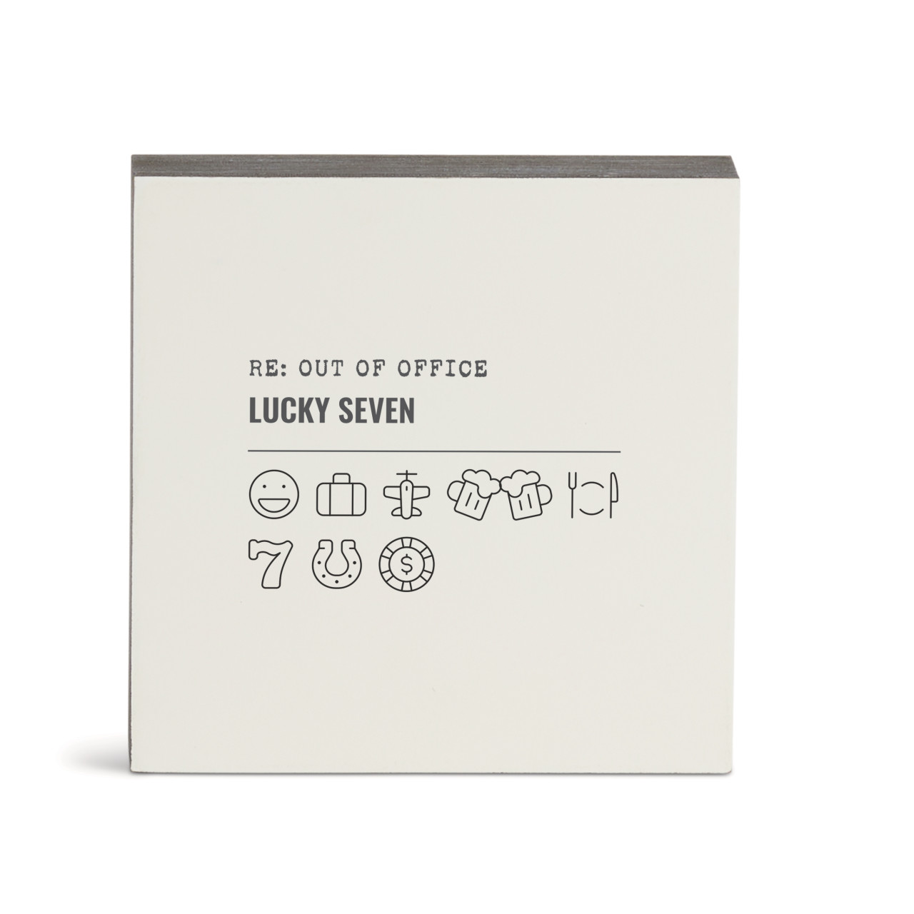 Lucky Seven Emoji Wall Art - 6"sq. thumbnail