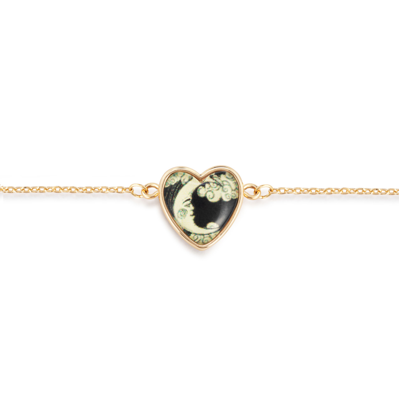 Art Heart Bracelet - Moon and Back thumbnail