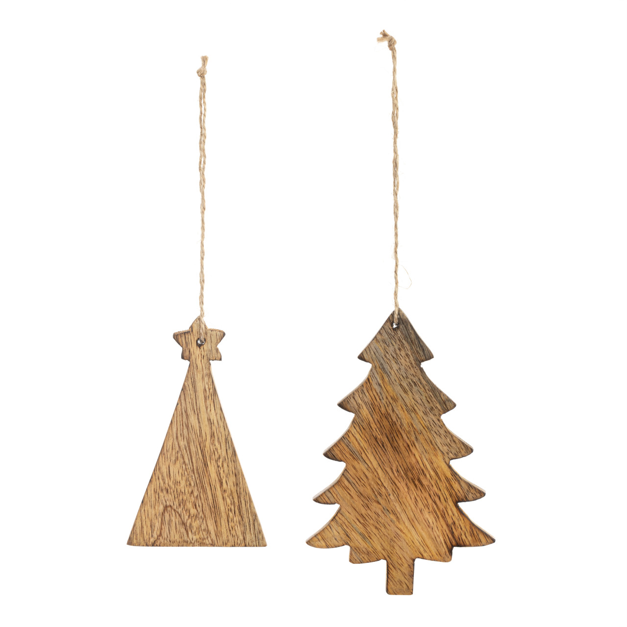 Rustic Wood Tree Ornaments - 2 Assorted thumbnail