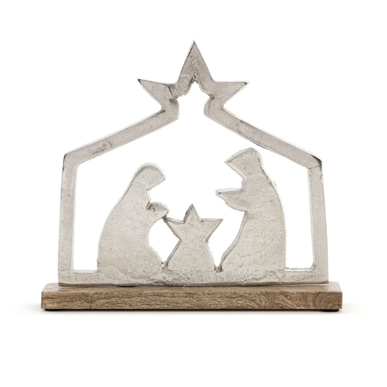 Metal and Wood Holy Family thumbnail