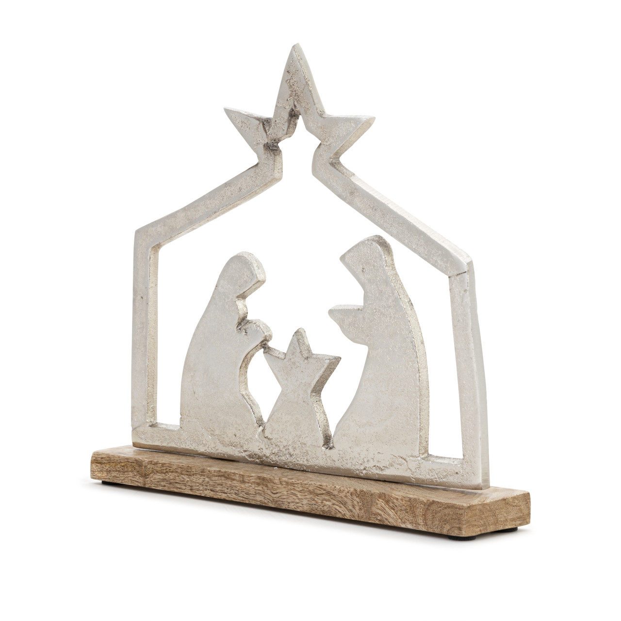 Metal and Wood Holy Family thumbnail