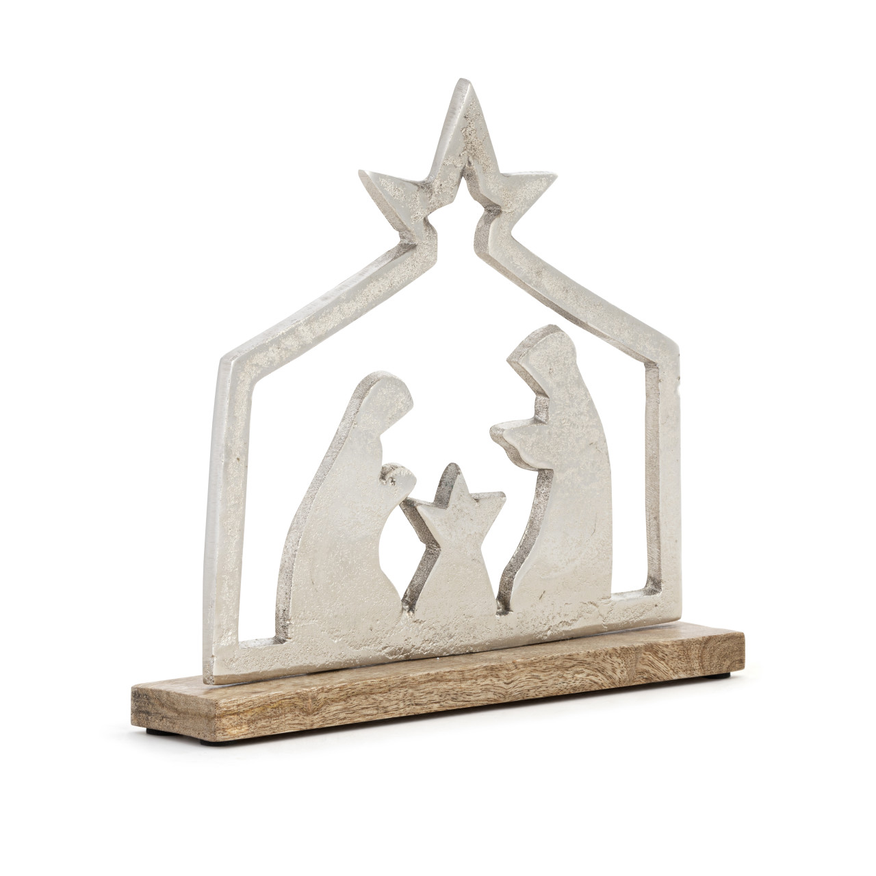 Metal and Wood Holy Family thumbnail