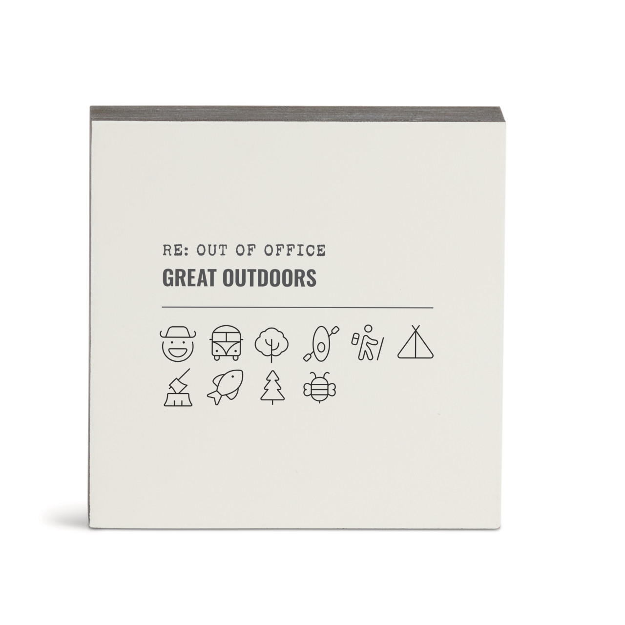 Great Outdoors Emoji Wall Art - 6"sq. thumbnail