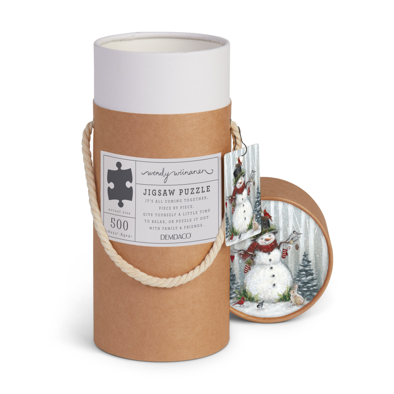 Woodland Snowman Large Puzzle thumbnail