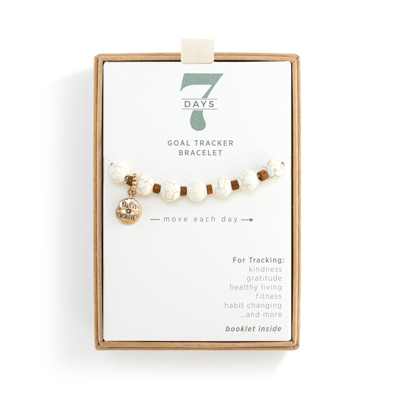 7 Days Tracker Bracelet - Ivory and Gold thumbnail