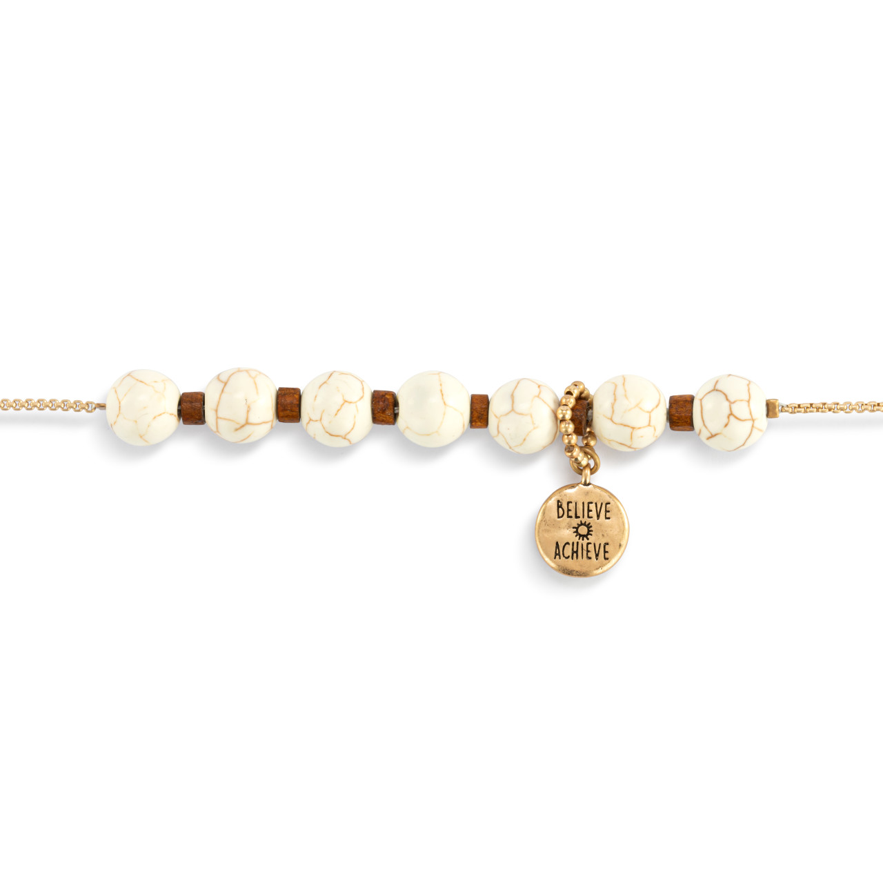 7 Days Tracker Bracelet - Ivory and Gold thumbnail