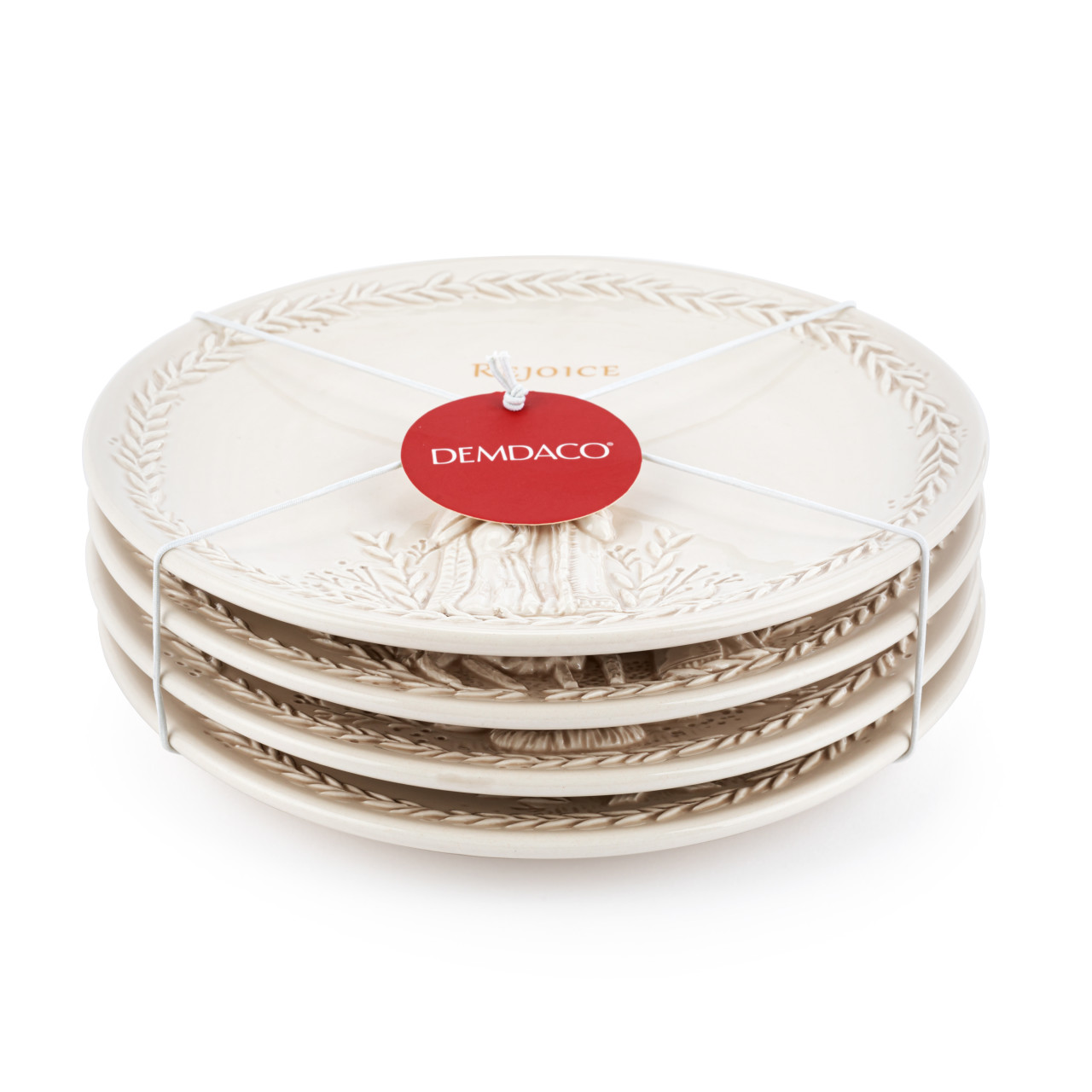 Christmas Journey Ceramic Nativity Appetizer Plates Set of 4 7.5" x 7.5" thumbnail