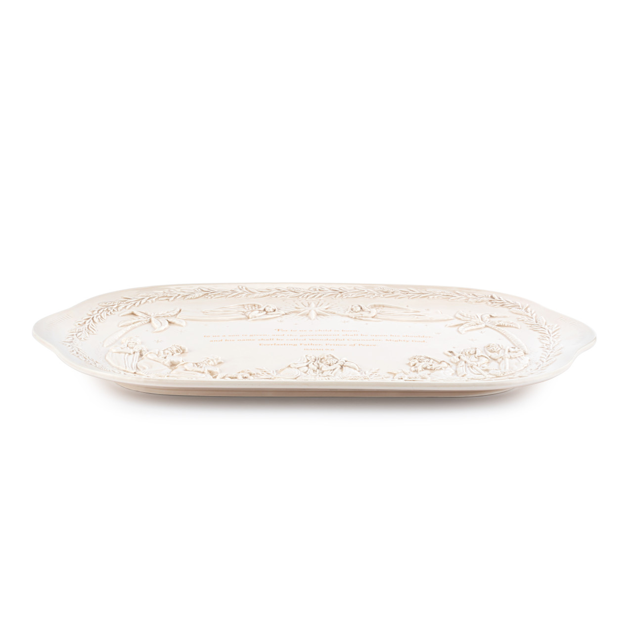 Christmas Journey Ceramic Nativity Serving Platter 18" x 12" thumbnail