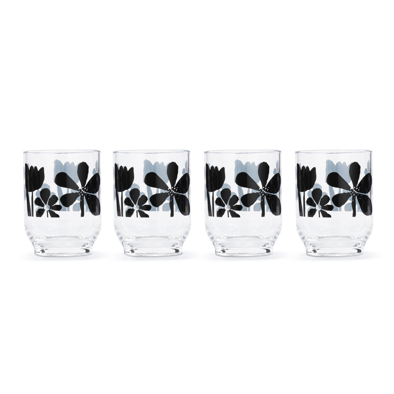 Bold Floral Acrylic Glass S/4 thumbnail