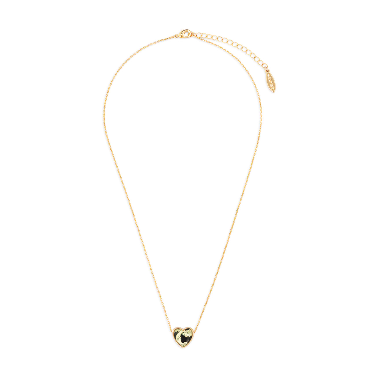 Art Heart Necklace - Moon and Back thumbnail