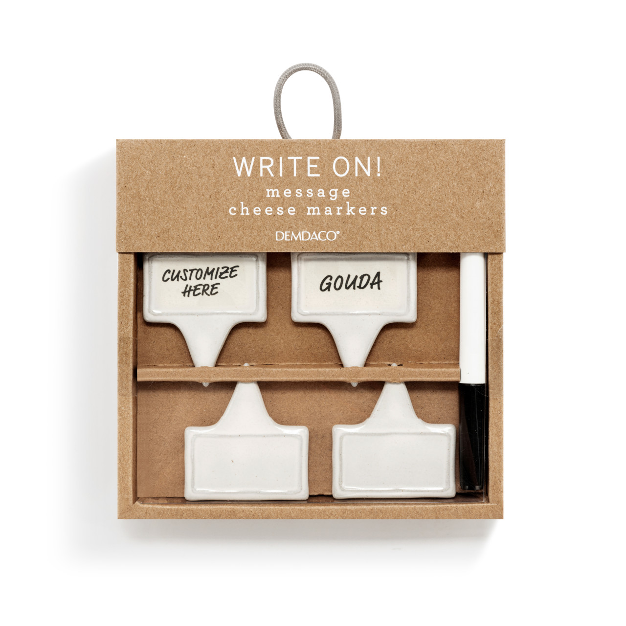 WRITE ON Cheese Labels with Marker - Set of 4 thumbnail