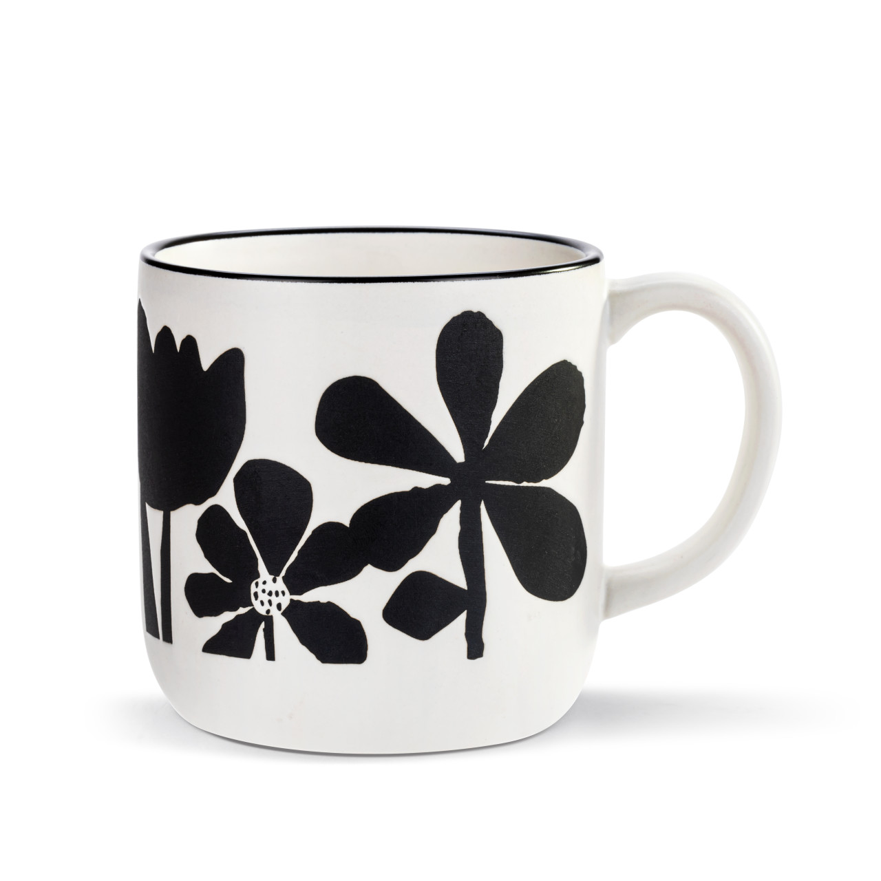 Bold Floral White Mug thumbnail
