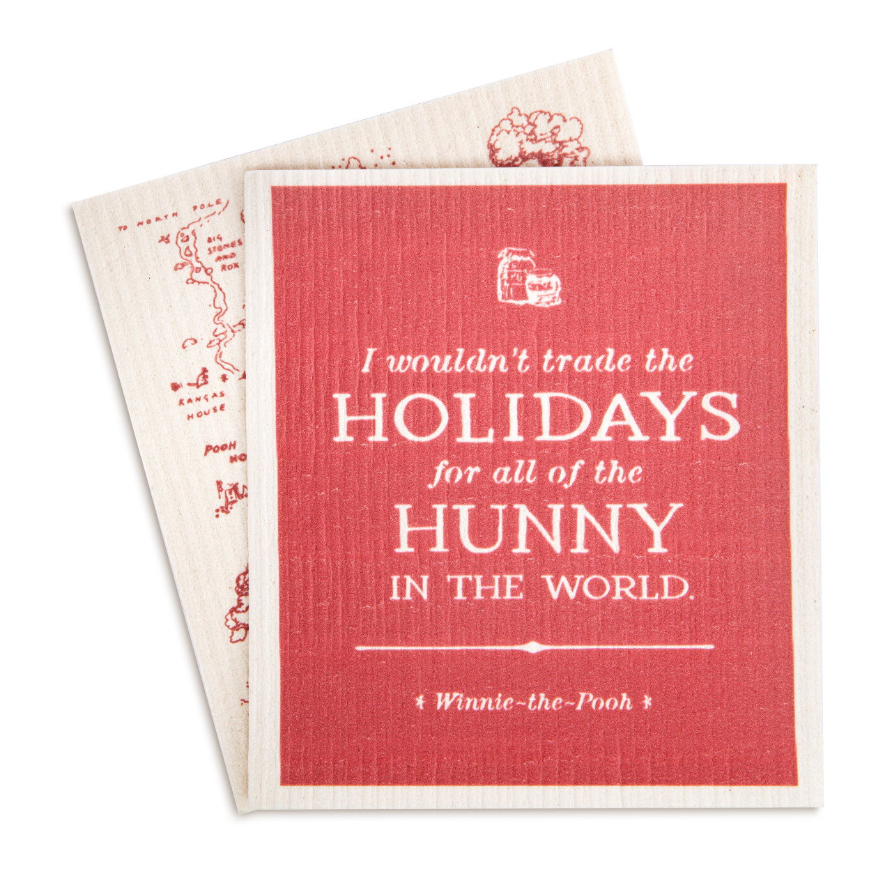 Holiday Biodegradable Dish Cloths Set of 2 - Hunny Holidays thumbnail