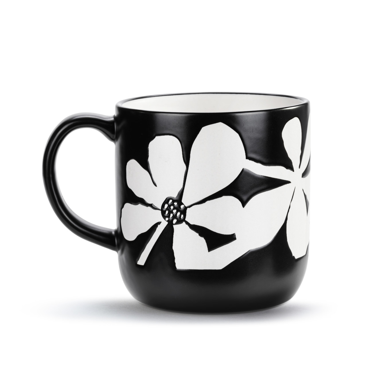 Bold Floral Black Mug thumbnail