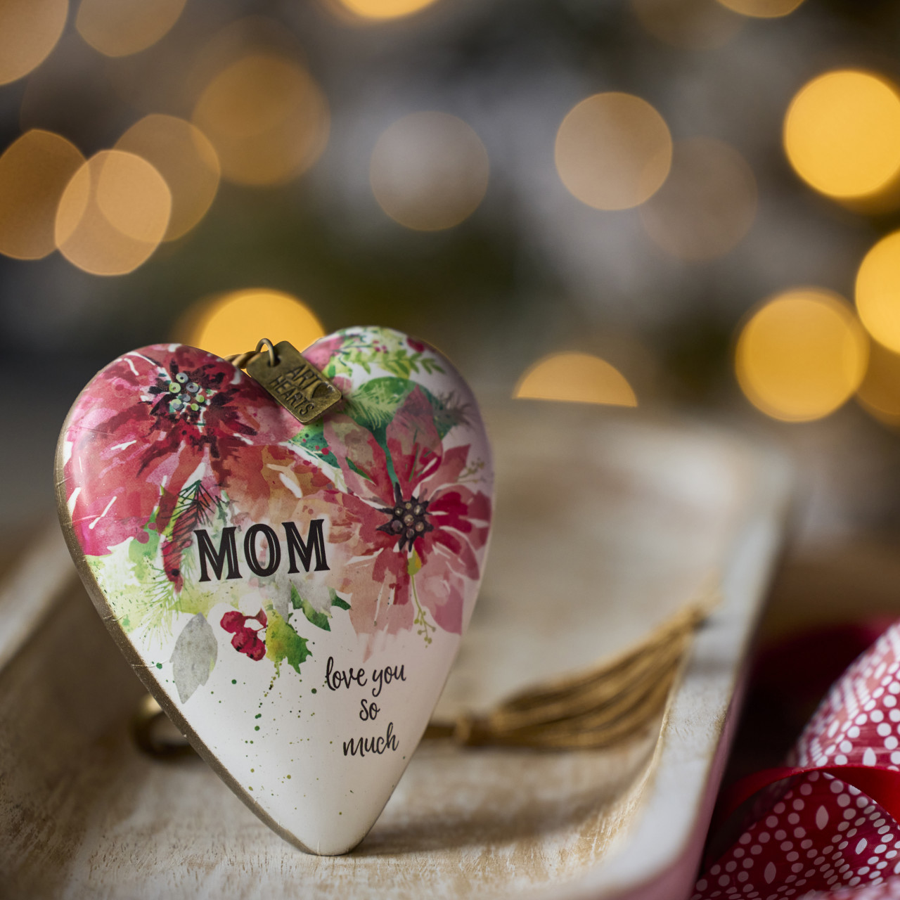 Mom Poinsettia Art Heart thumbnail