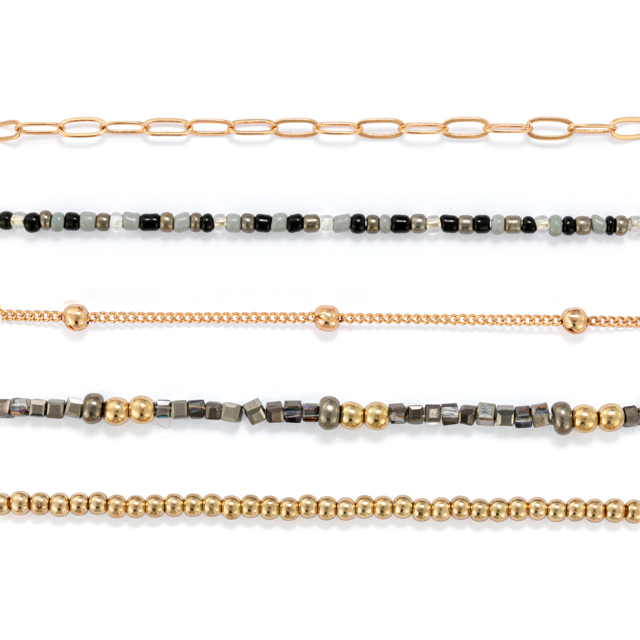 Bracelet Set of 5 - Sand Gold thumbnail