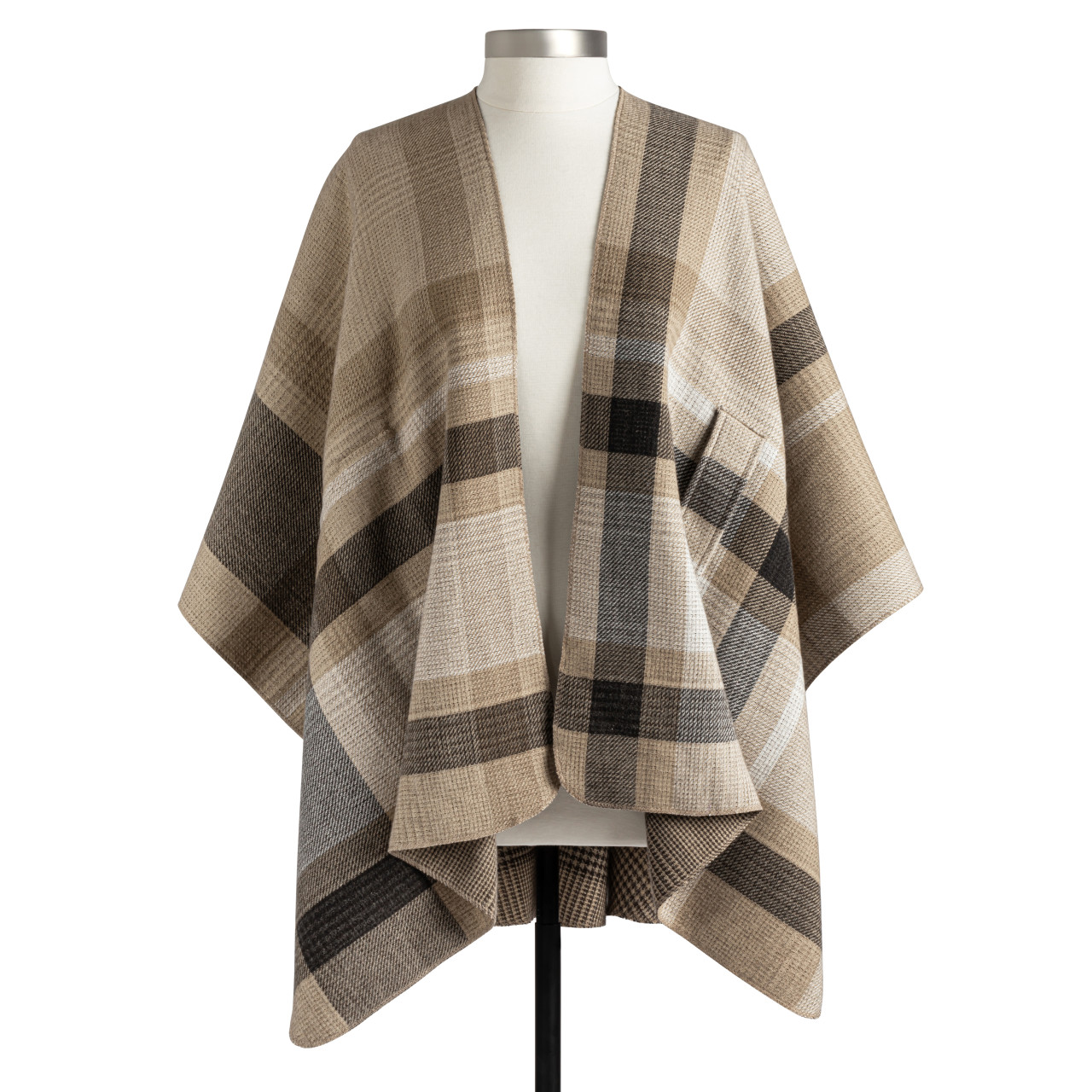 Plaid Reversible Wrap - Camel thumbnail
