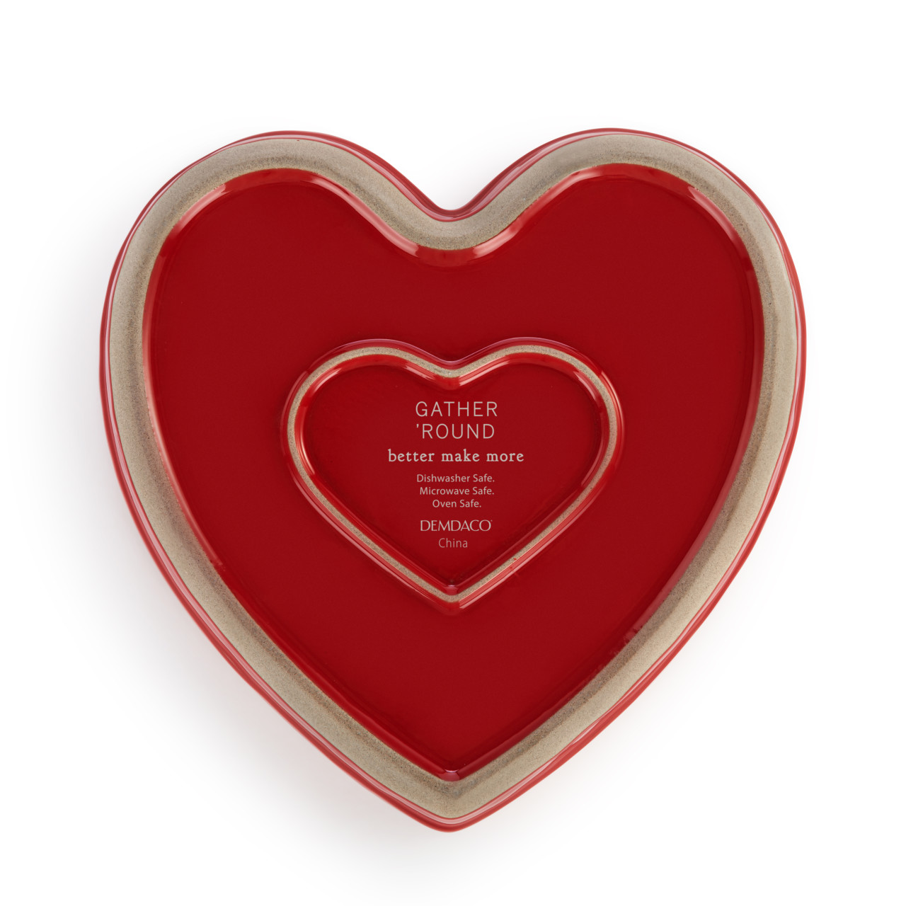 Red Made With Love Heart Baking Dish thumbnail