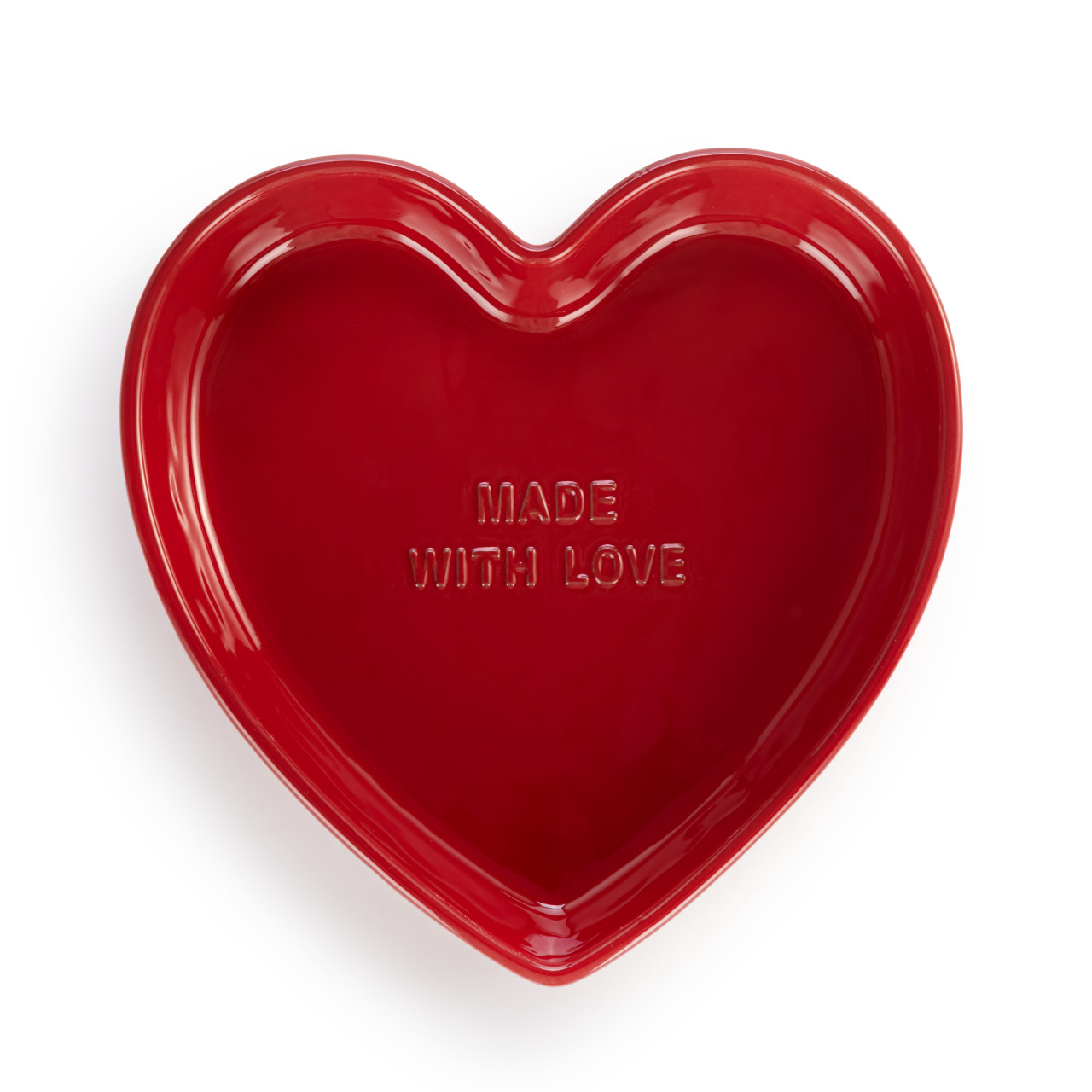 Red Made With Love Heart Baking Dish thumbnail