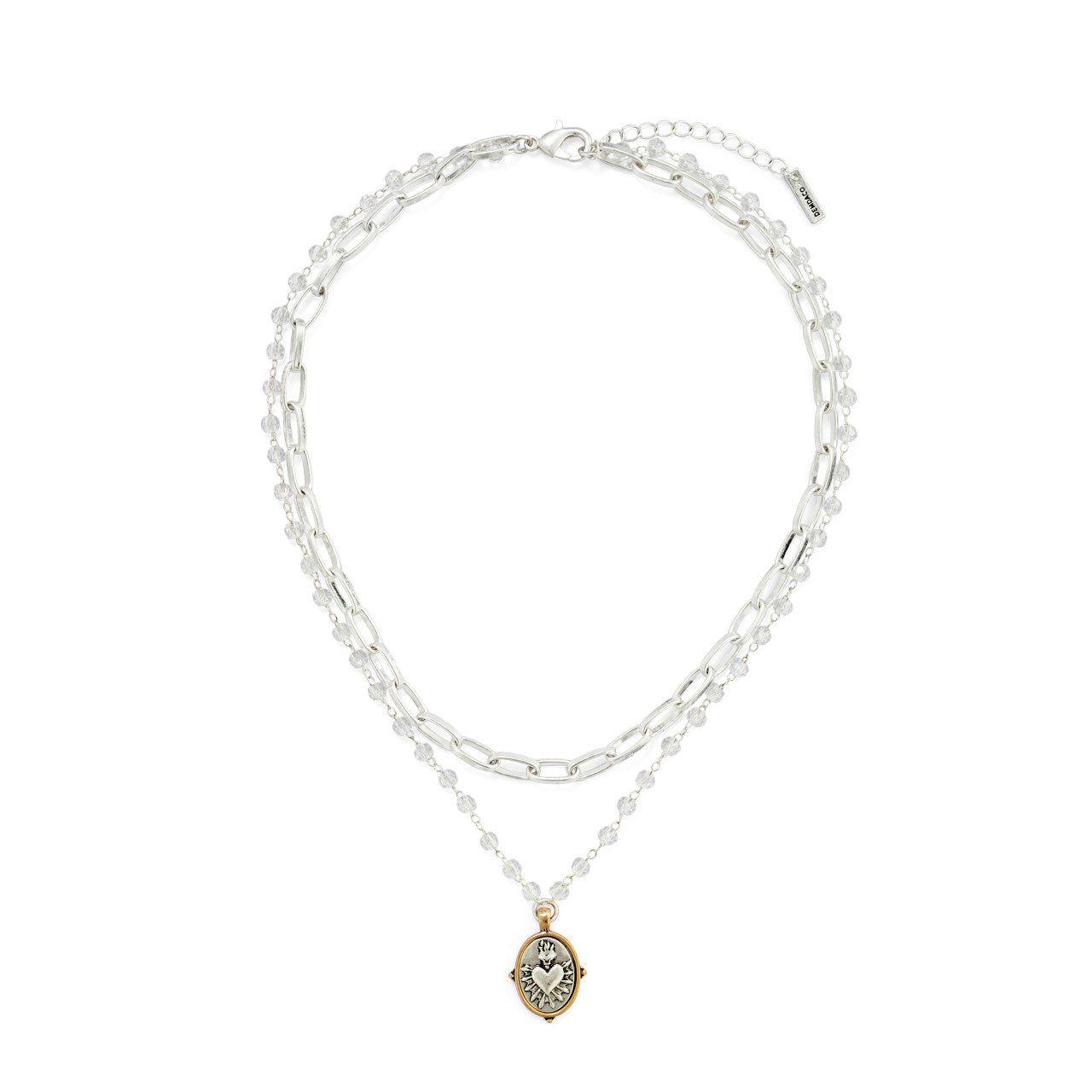 Sacred Heart Necklace - Silver thumbnail