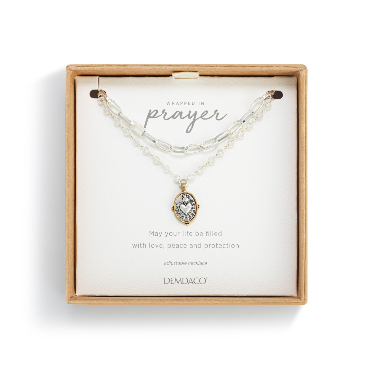 Sacred Heart Necklace - Silver thumbnail