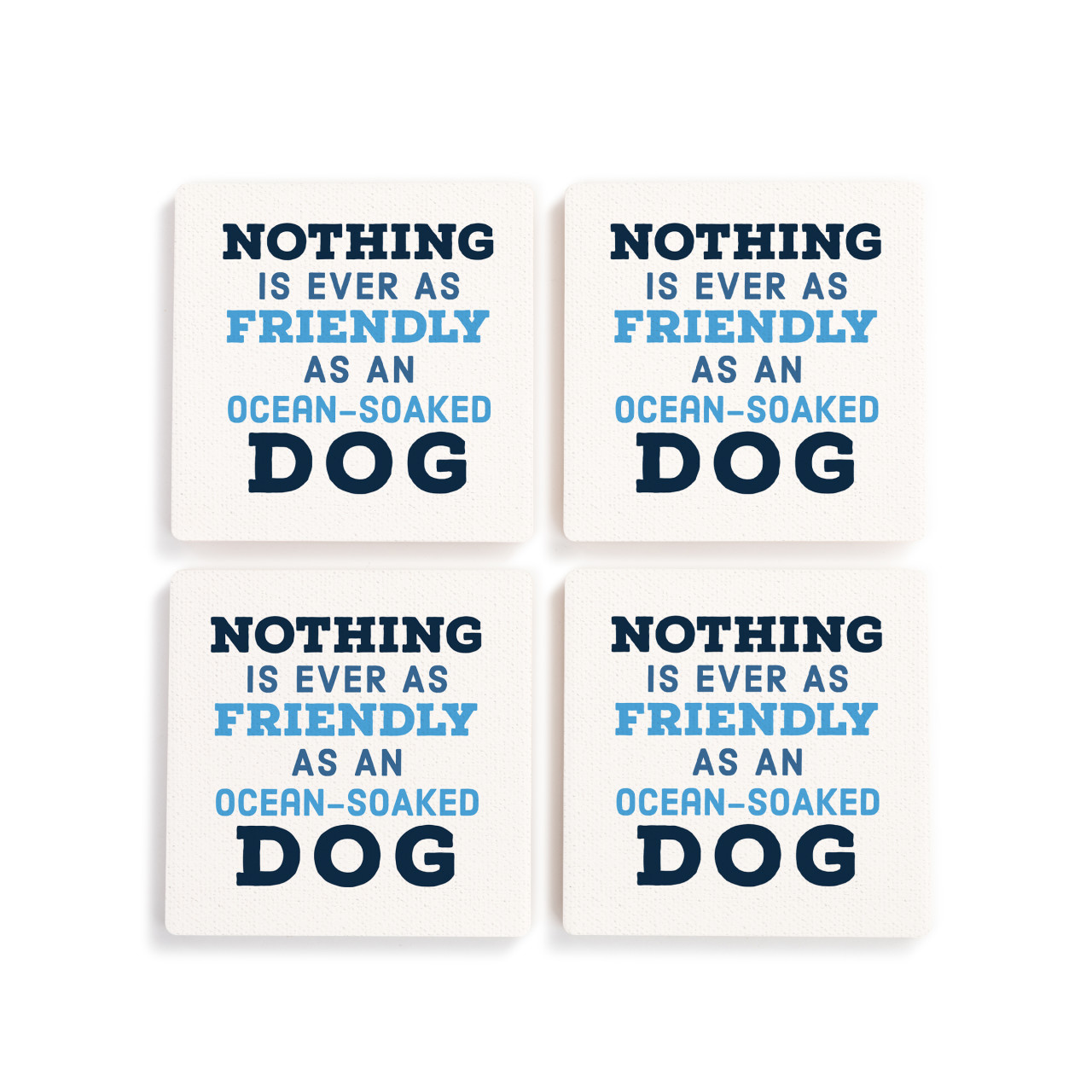 Ocean-Soaked Dog Coasters - Set of 4 thumbnail