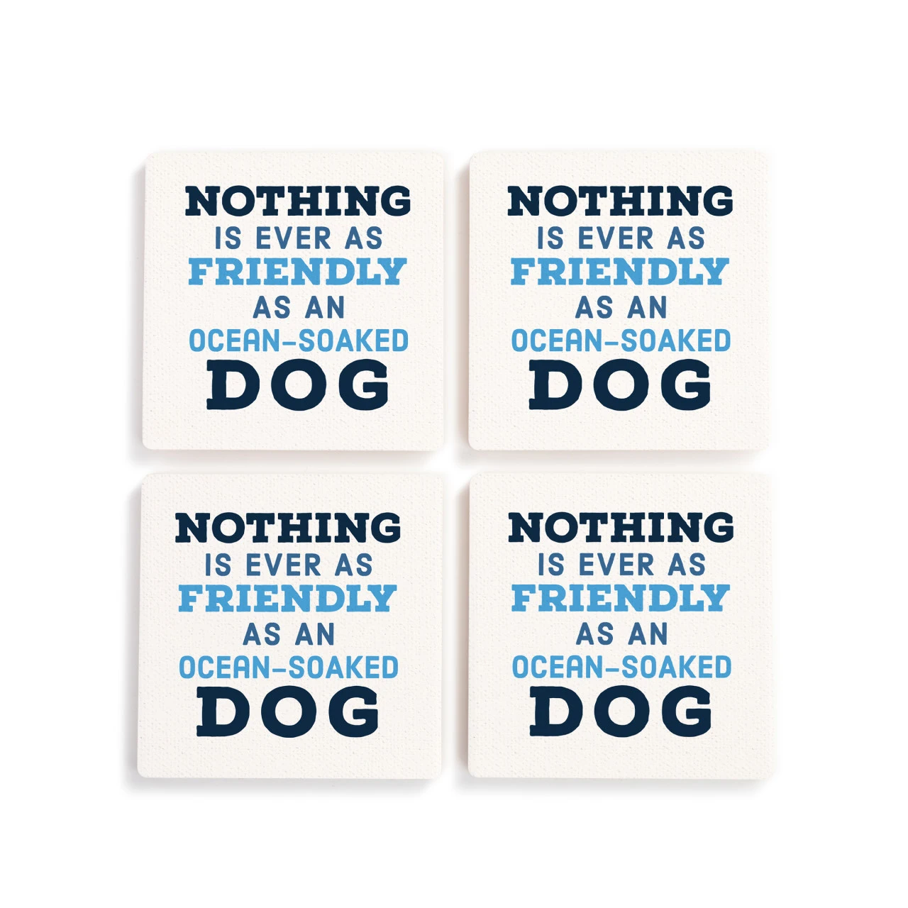 Ocean-Soaked Dog Coasters - Set of 4 thumbnail