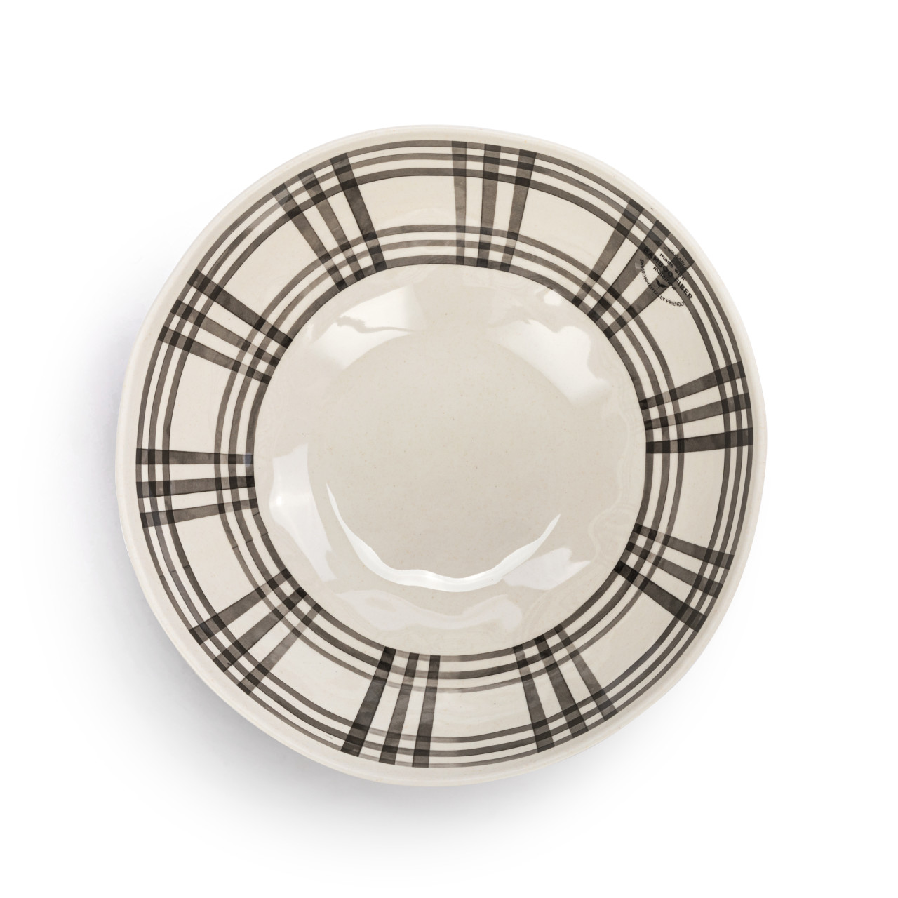Black Plaid Large Melamine Serve Bowl thumbnail