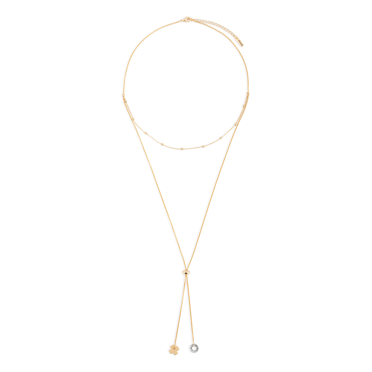 Lariat Charm Necklace - XOXO thumbnail