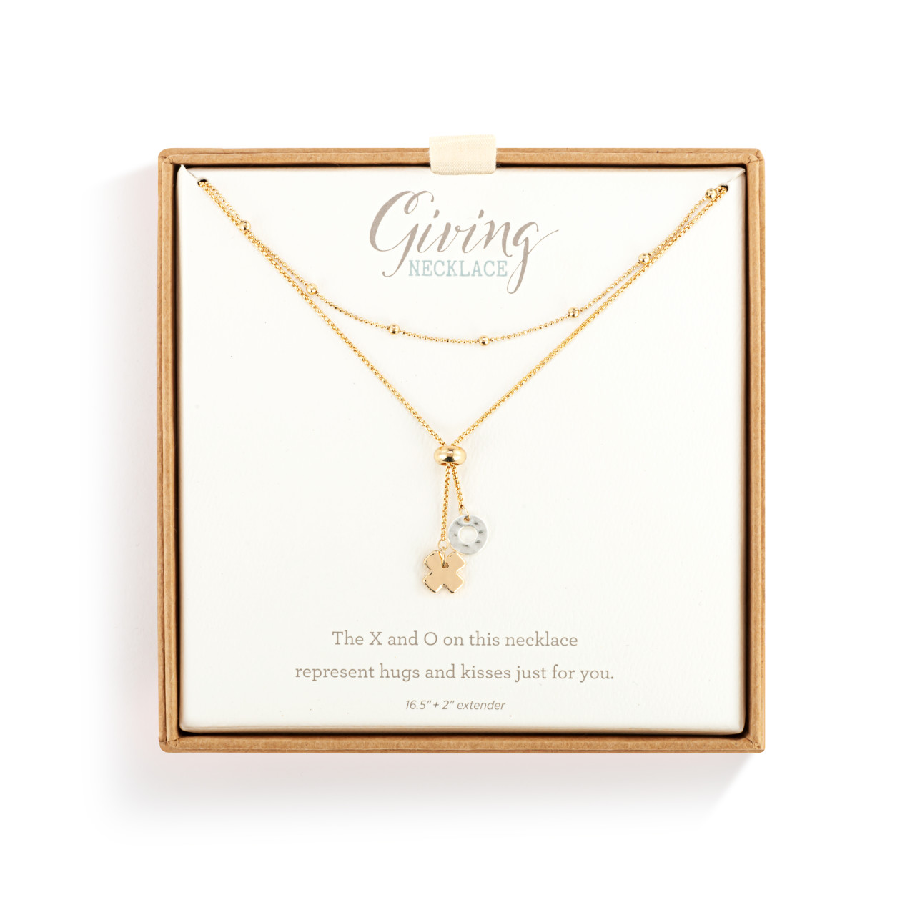 Lariat Charm Necklace - XOXO thumbnail