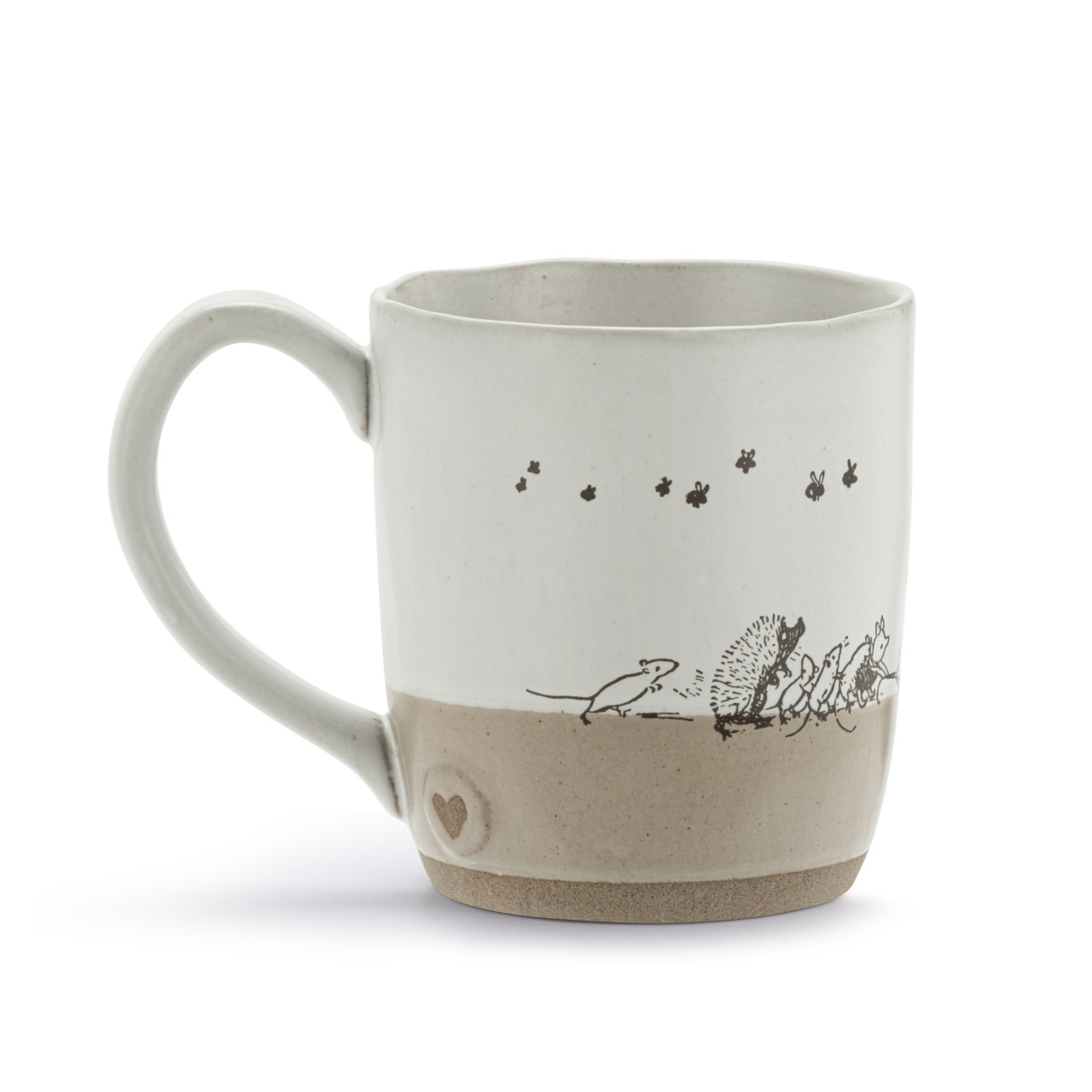 Winnie-the-Pooh Tan & White Stoneware Helping Hands Mug 14oz thumbnail