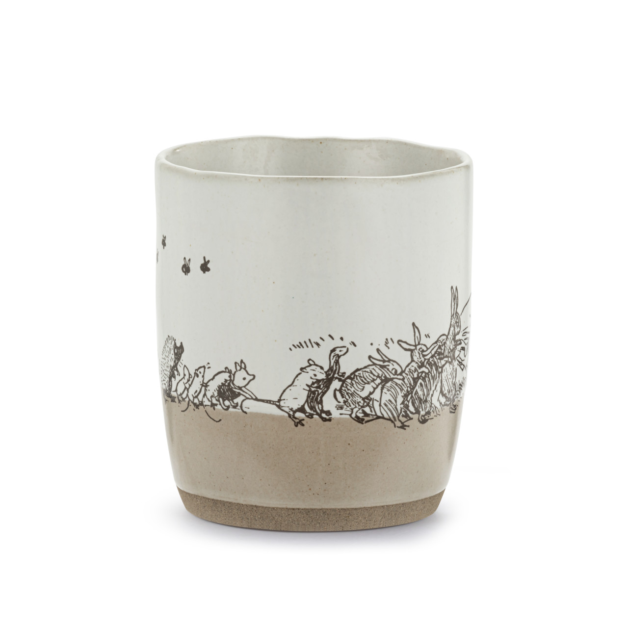 Winnie-the-Pooh Tan & White Stoneware Helping Hands Mug 14oz thumbnail