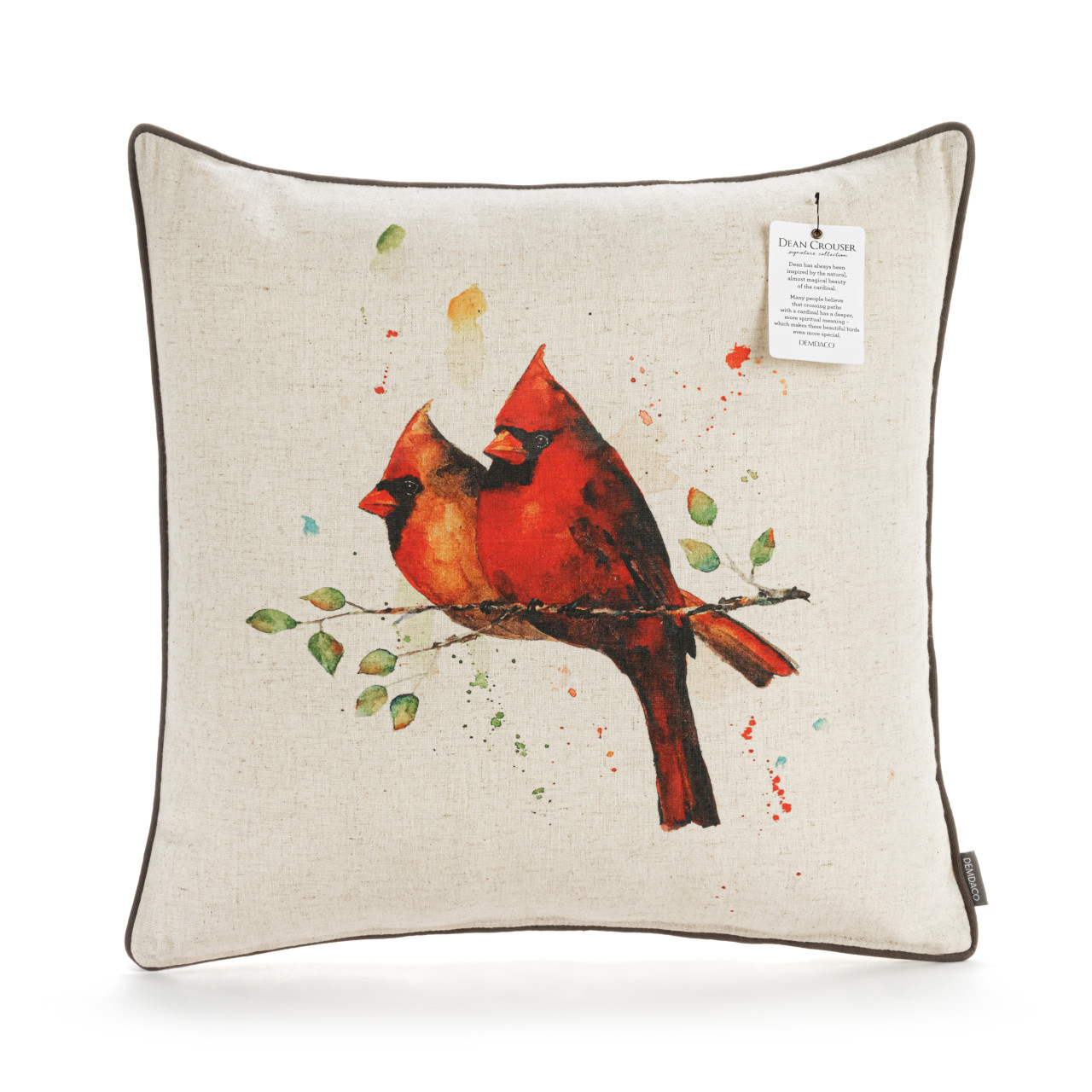 Cardinal Collection - Cardinal Pair Square Pillow thumbnail