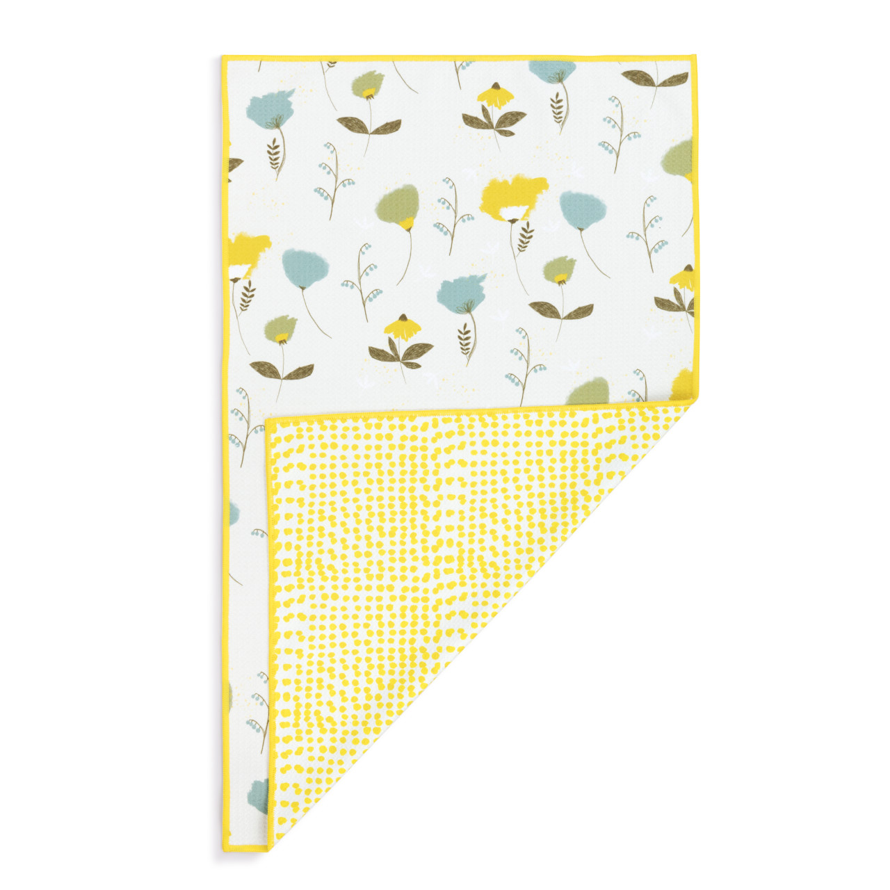 Whimsical Floral Absorbent Reversible Towel - 18x30in thumbnail
