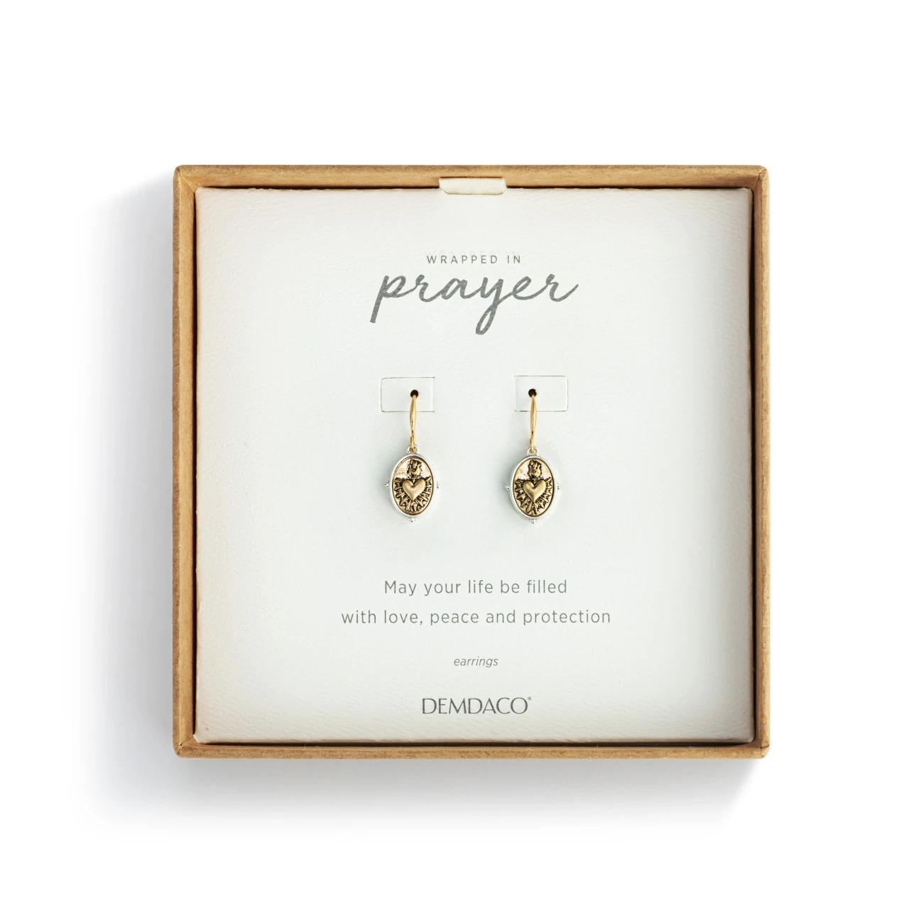 Sacred Heart Earrings - Gold thumbnail