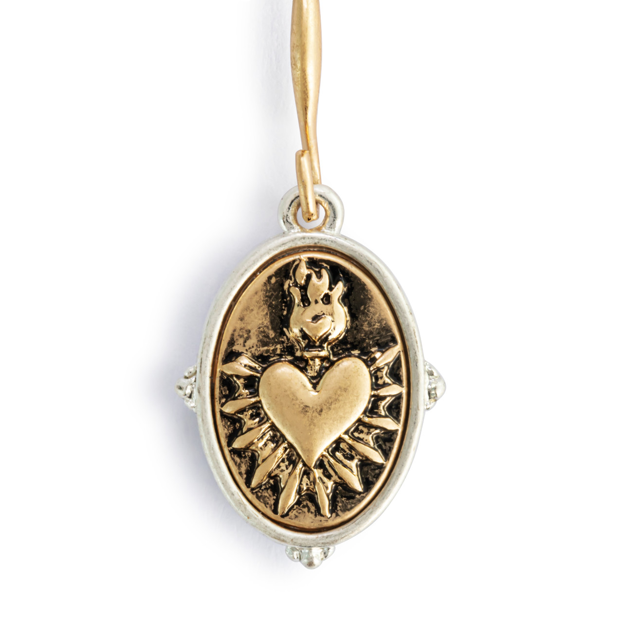 Sacred Heart Earrings - Gold thumbnail