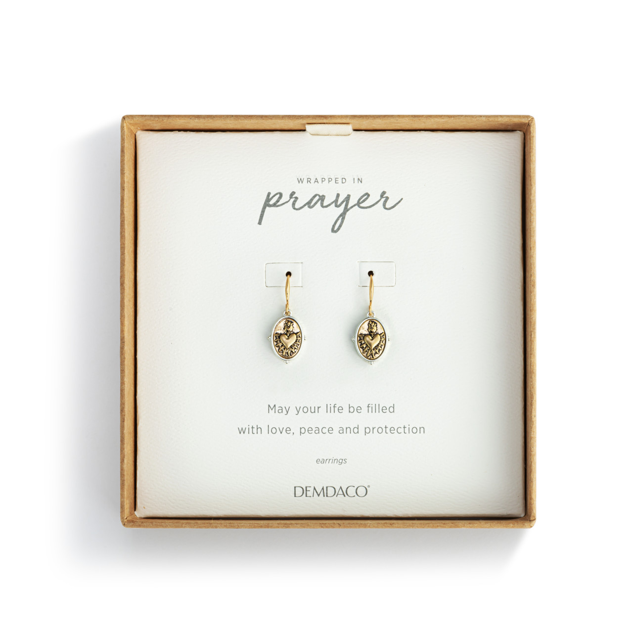 Sacred Heart Earrings - Gold thumbnail