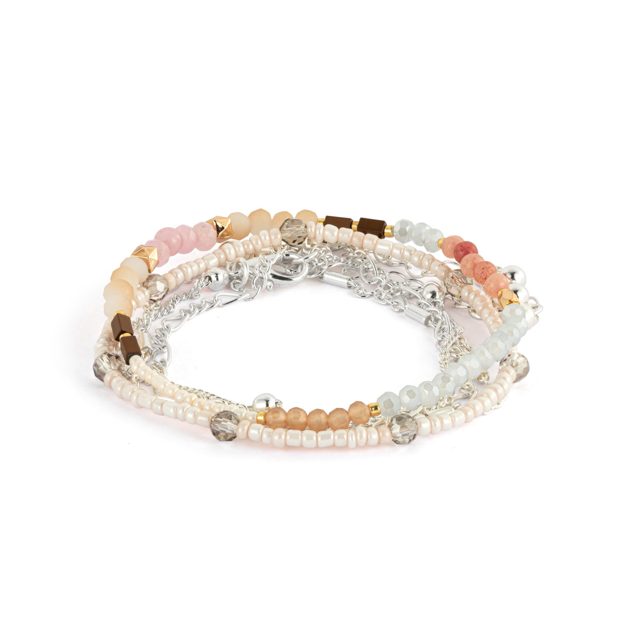 Bracelet Set of 5 - Multicolor Silver thumbnail