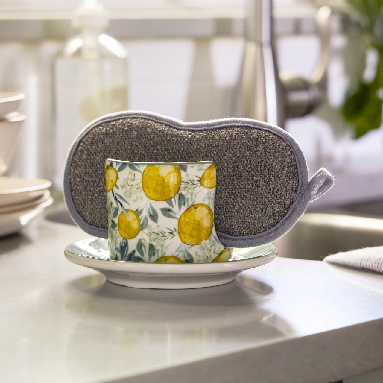 Lemons Soap Dish with Sponge thumbnail