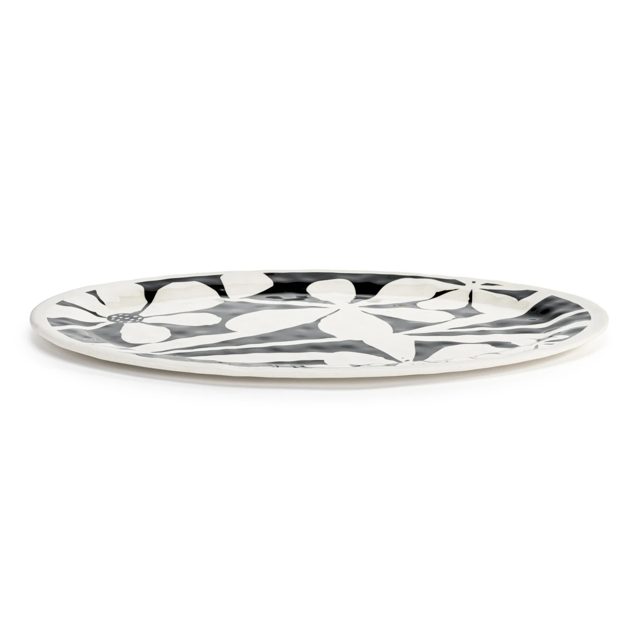 Bold Floral Large Melamine Oval Platter thumbnail