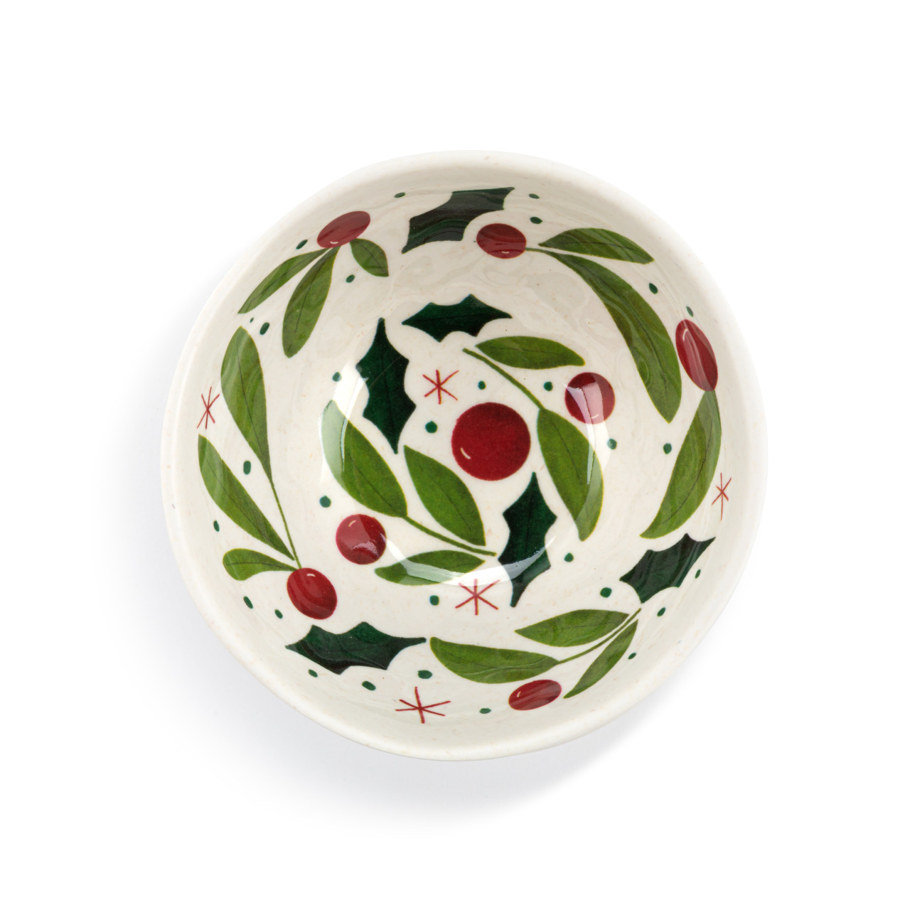 Holly Leaves Melamine Dip Bowl thumbnail