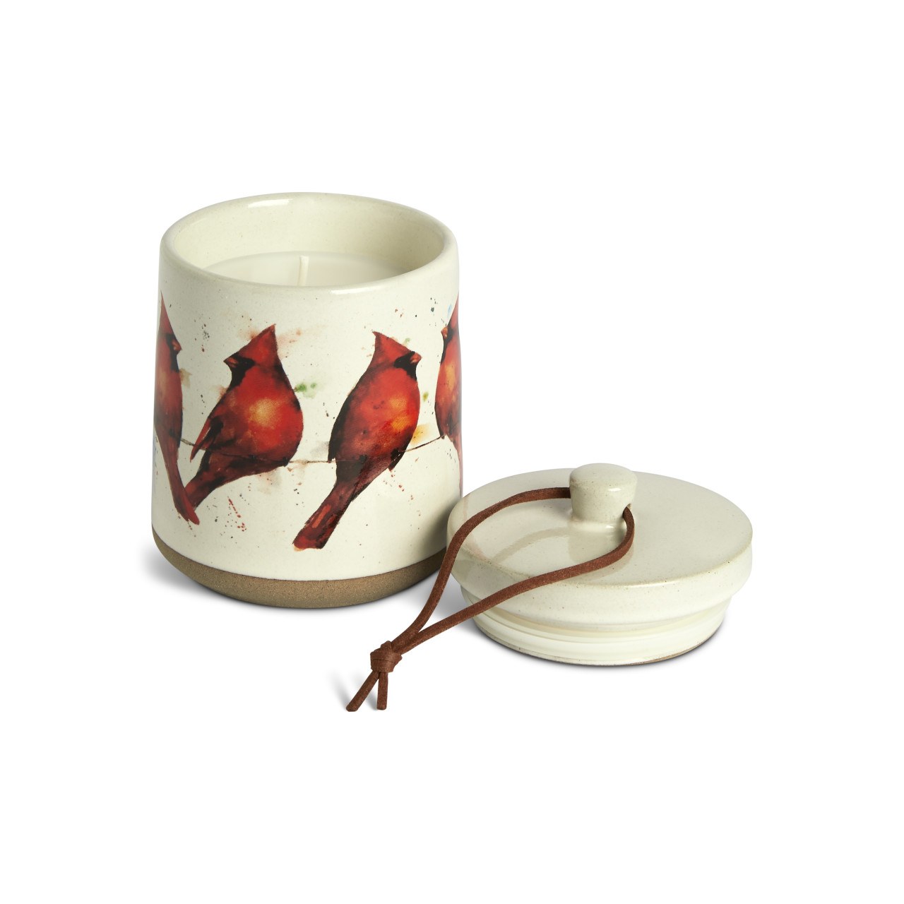 Cardinal Collection - Cardinals on a Wire Candle with Lid thumbnail
